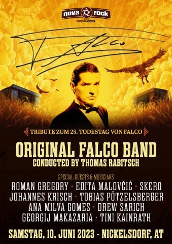 FALCO TRIBUTE am Nova Rock/ Wendis Böhmische Blasmusik bestätigt!