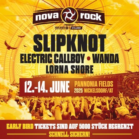Nova Rock 2025 mit Slipknot und weitern Acts!