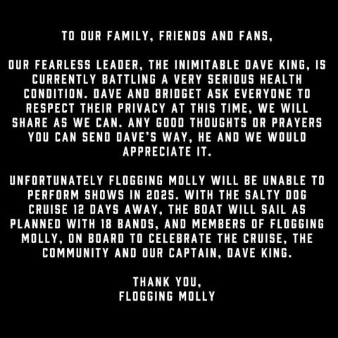 Absage Flogging Molly